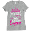 Celebrating With the 5th Birthday Queen Ladies Fitted T-Shirt