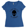 i don't believe in humans Women's Triblend Scoop T-shirt