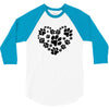 cat love paw 3/4 Sleeve Shirt