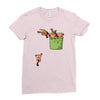 pocket red pandas Ladies Fitted T-Shirt