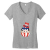 4th of July Peeking Baby Inside Egg Women's V-Neck T-Shirt