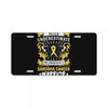 Never Underestimate the Strength of a Sarcoma Cancer Warrior License Plate