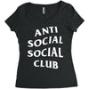 anti social social club White logo Women's Triblend Scoop T-shirt