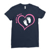 Baby Girl with Heart Any Name Customized Ladies Fitted T-Shirt