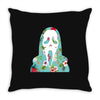 scream floral Throw Pillow