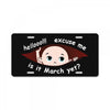March Peeking Out Baby Boy License Plate