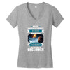Never Underestimate A Man Who Watches Lost in Space And Was Born in De Women's V-Neck T-Shirt