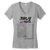 July Girl Facts Cancer Women's V-Neck T-Shirt