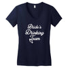 bride's drinking team diamond ring bachelorette Women's V-Neck T-Shirt