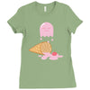 ice cream ghost Ladies Fitted T-Shirt