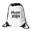 muggle born Drawstring Bags
