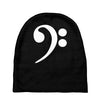 bass cleff funny Baby Beanies