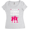 Donna And Dynamos White Letter Women's Triblend Scoop T-shirt