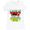 mommy's looks daddy's gas Ladies Fitted T-Shirt