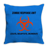 zombie response unit t shirt funny dead brains s 3xl Throw Pillow