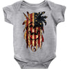 skull us flag Baby Bodysuit