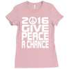 new years eve 2016 give peace a chance Ladies Fitted T-Shirt