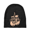 Never Give Up Uterine Cancer Awareness Baby Beanies
