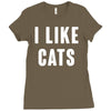 i like cats Ladies Fitted T-Shirt