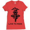 live to ride Ladies Fitted T-Shirt