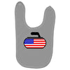 usa curling Baby Bibs