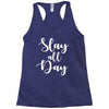 slay all day Racerback Tank