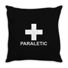 paraletic funny printed green top drinking booze party drunk Throw Pillow