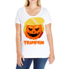 trumpkin funny donald trump pumpkin Ladies Curvy T-Shirt