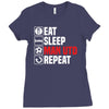 eat sleep manchester Ladies Fitted T-Shirt