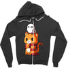 brave kitty Zipper Hoodie