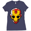 iron skull Ladies Fitted T-Shirt