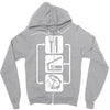 v2 eat sleep fish Zipper Hoodie