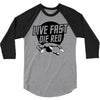 live fast die red 3/4 Sleeve Shirt