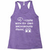 i come with music Racerback Tank