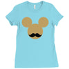 mickey mouse moustache Ladies Fitted T-Shirt