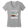 i speak fluent sarcazm Women's V-Neck T-Shirt