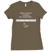 being a person is getting Ladies Fitted T-Shirt