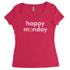 happy monday Women's Triblend Scoop T-shirt