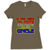 i'm cute see my uncle Ladies Fitted T-Shirt