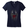 skull rust Women's V-Neck T-Shirt