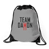 team damon salvatore Drawstring Bags