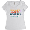 Summer Night Bonfires Beer Women's Triblend Scoop T-shirt