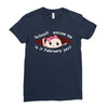 February Peeking Out Baby Girl Ladies Fitted T-Shirt