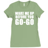 wake me up before you go go retro 80s wham Ladies Fitted T-Shirt