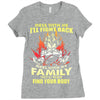 mess with me i'll fight back Ladies Fitted T-Shirt