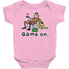 baseball game on short Baby Bodysuit