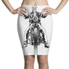 skeleton biker Pencil Skirts
