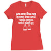 if you can read this put me back on my horse Ladies Fitted T-Shirt
