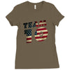 team 10 american flag Ladies Fitted T-Shirt