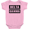 Delta Gamma Black Baby Bodysuit
